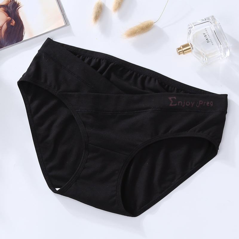 Low Waist CROSS-CRISS Cotton Women Pregnancy Panties Under The Bump Postpartum Briefs Maternity Underwear