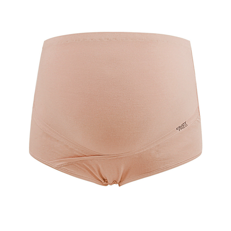 Combed cotton adjustable high waist pregnant women briefs breathable large size belly support maternity panties