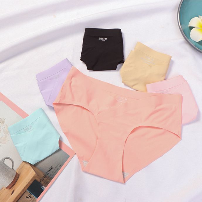 Comfortable Low Waist Front Criss Cross Maternity Seamless Panties Postpartum Mother Underwear Pregnancy Under Bump Panties