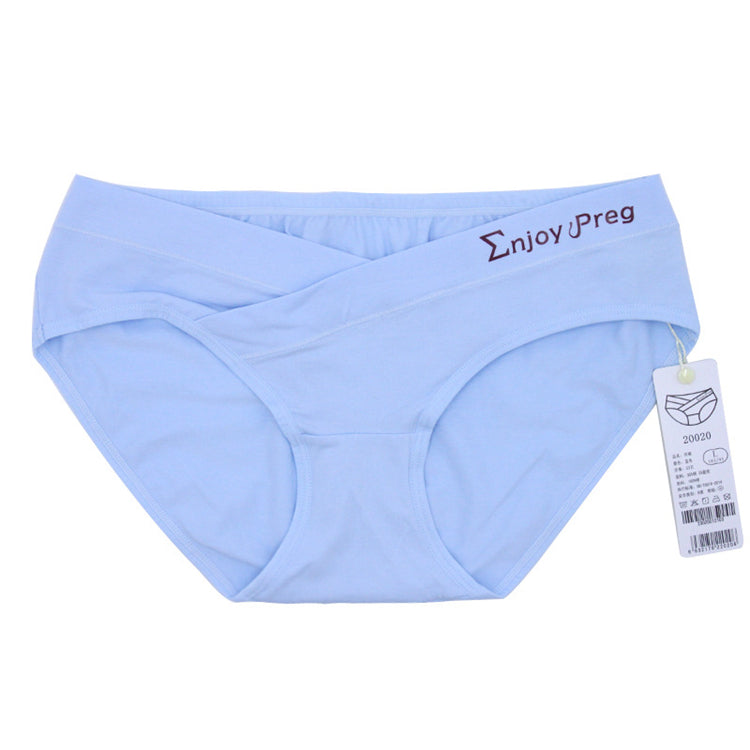 Low Waist CROSS-CRISS Cotton Women Pregnancy Panties Under The Bump Postpartum Briefs Maternity Underwear