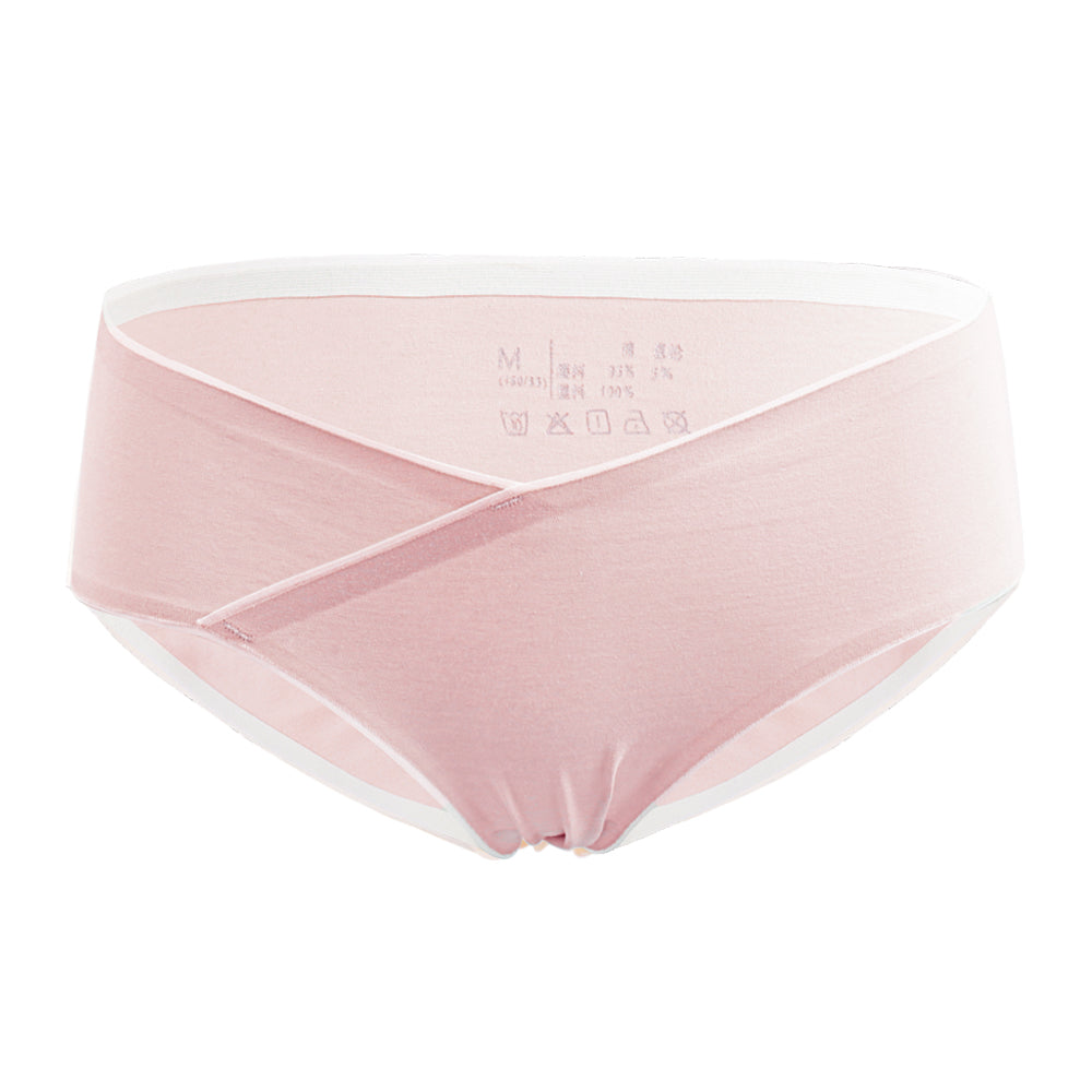 Cotton laser cutting pregnant women's low rise underwear breathable maternity panties cross-criss belly support pregnancy brief