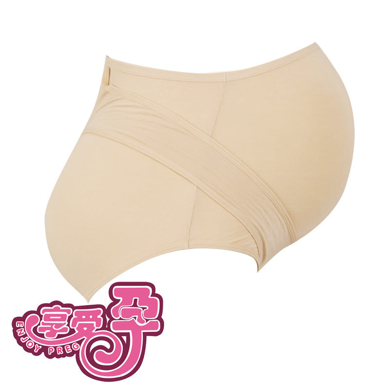 High-quality Pregnant Women's Underwear Double-layer Belly Support Elastic Briefs Modal High Waist Pregnancy Maternity Panties