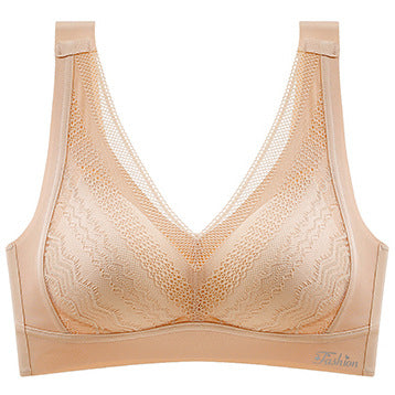 New Lace Vest Push Up Bra One-Piece Solid Color Comfortable Latex Underwear Women's Beauty Back Bras Wireless