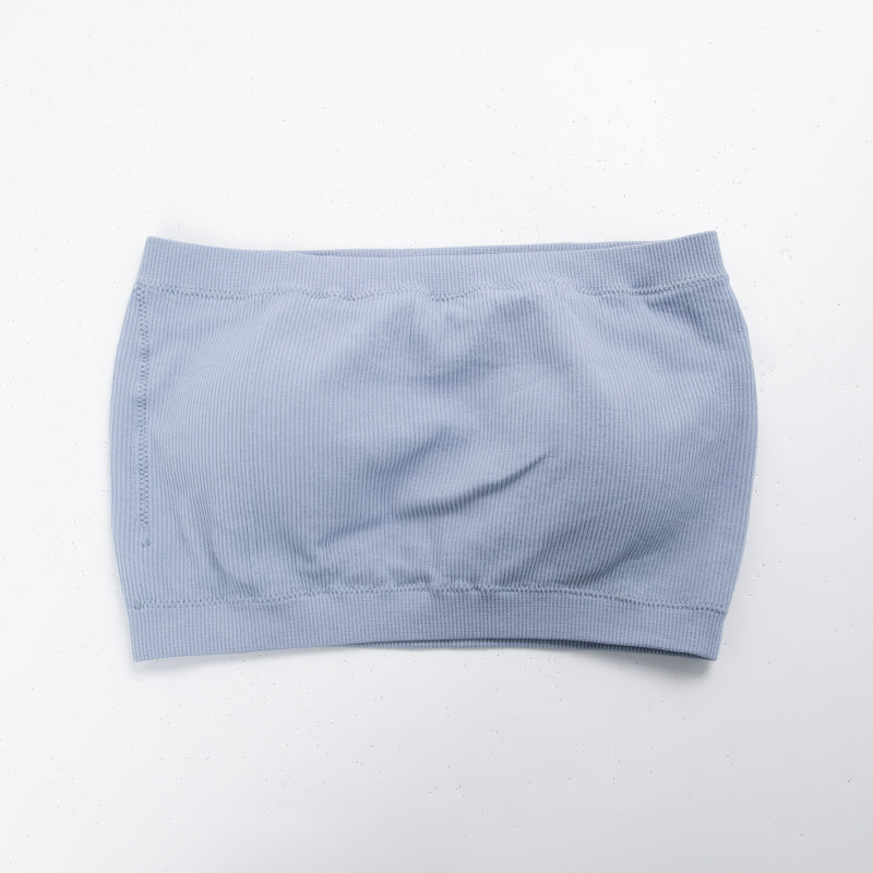 High Quality Women's Seamless Bandeau Crop Tube Top Bra Wire-Free Soft Strapless Padded Bra