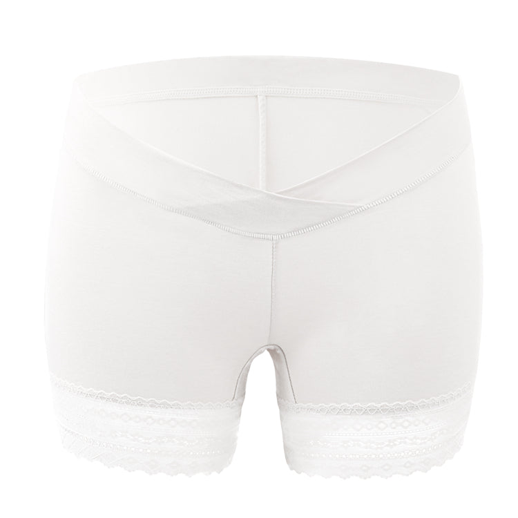 Women's Pregnancy Underwear Low Waist Safety Boyshort Cotton Lace Under Bump Belly Maternity Panties
