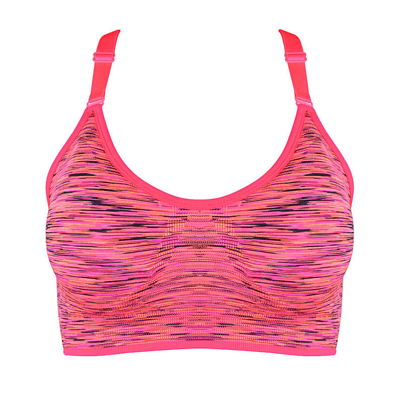 Women High Impact Push Up Underwear Tops Supportive Yoga Sports Bra Removable Pad Adjustable Straps Gym Bralette