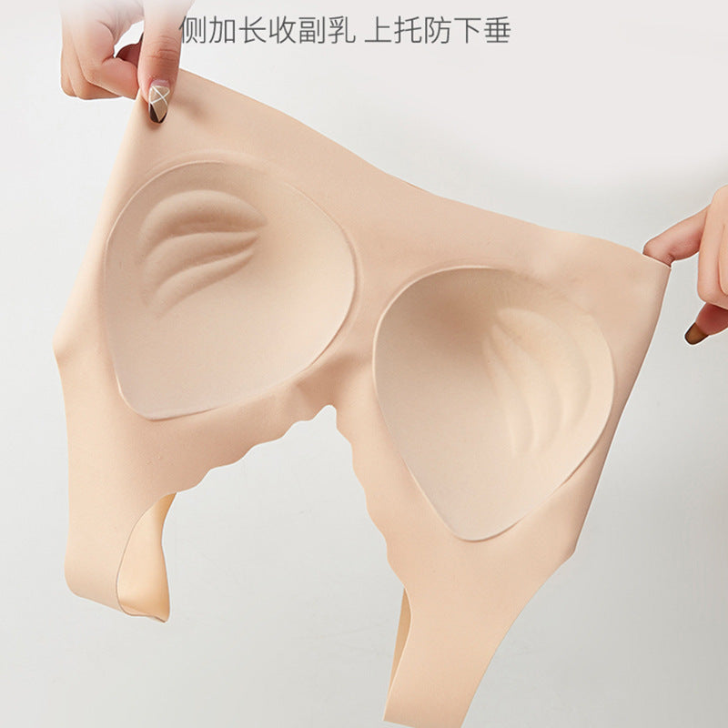 Women's Seamless Underwear Gathers and Collects Breasts To Prevent Sagging Without Steel Ring Sports Vest All-in-one Bra