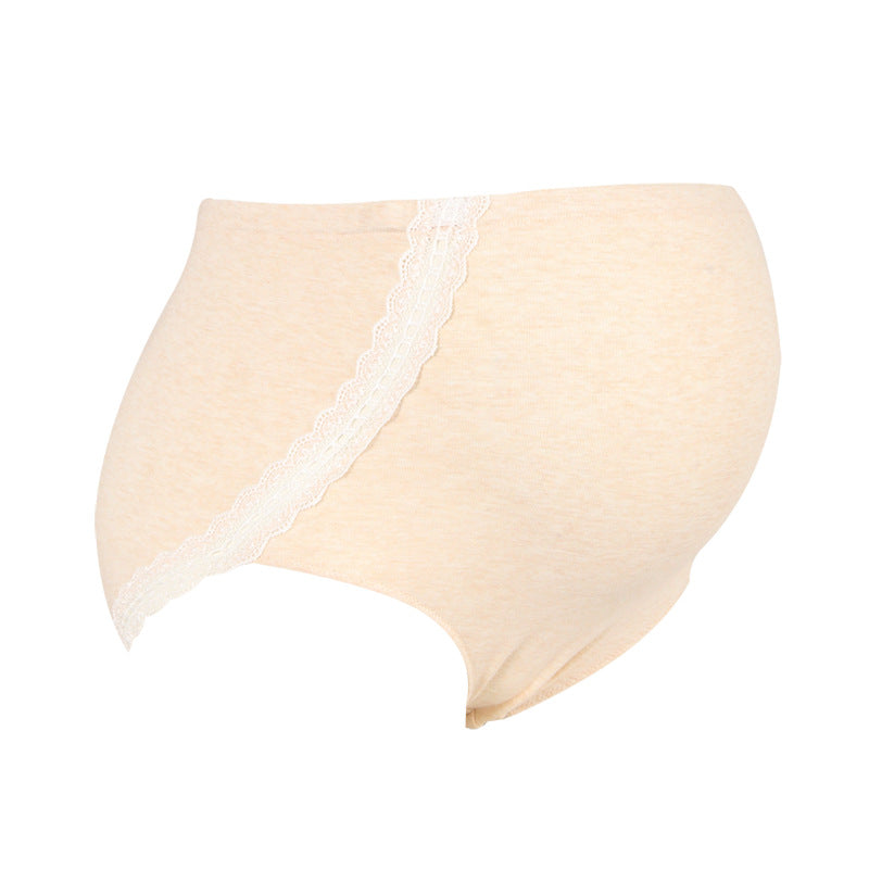 New Fashion Adjustable High Waist Pregnancy Panties Cotton Lace Pregnant Briefs Over the Bump Breathable Maternity Panties