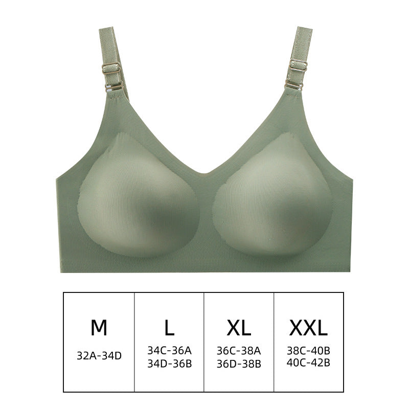 OEM women seamless bra wireless comfortable sleep bra one-piece laser cut lingerie girls Daily Seamless Sports Bra