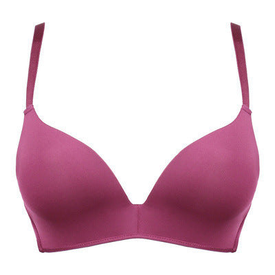 One-piece Laser Cutting Bra Wire Free Push Up Bra Underwear Women's Comfortable Sexy Lingerie Triangle Cup Japanese Style