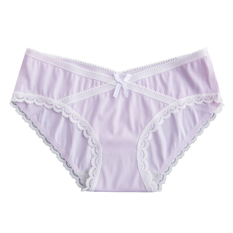 Large Size Maternity Panties Women's Pure Cotton Crotch Low Waist Lace Breathable Pregnancy Postpartum Briefs Underwear