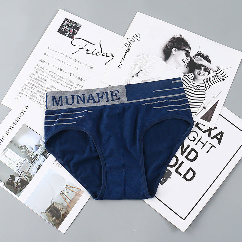 Men Comfortable Underwear Boxer Briefs Men's Bikini Briefs Seamless Letters Print Boxer Shorts Male Mid-waist Panties