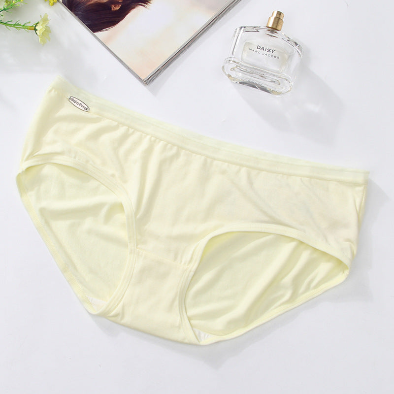 Summer new style modal low waist seamless underwear cotton large size breathable ladies briefs