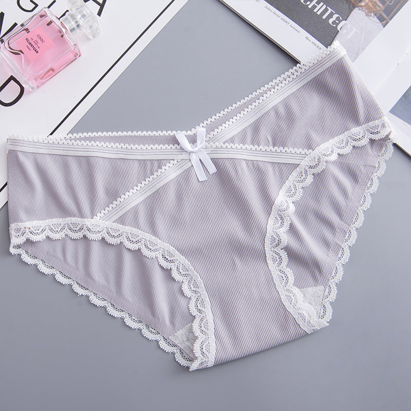 Large Size Maternity Panties Women's Pure Cotton Crotch Low Waist Lace Breathable Pregnancy Postpartum Briefs Underwear