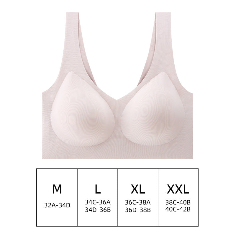 New Sexy Seamless Bra Women's Gathering Bra Anti-Sagging Side Breasts Full Cup Wireless Comfortable Brassiere Wrap
