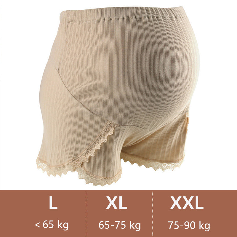 High waist maternity underpants large size lace safety pants adjustable cotton maternity panties for pregnant women