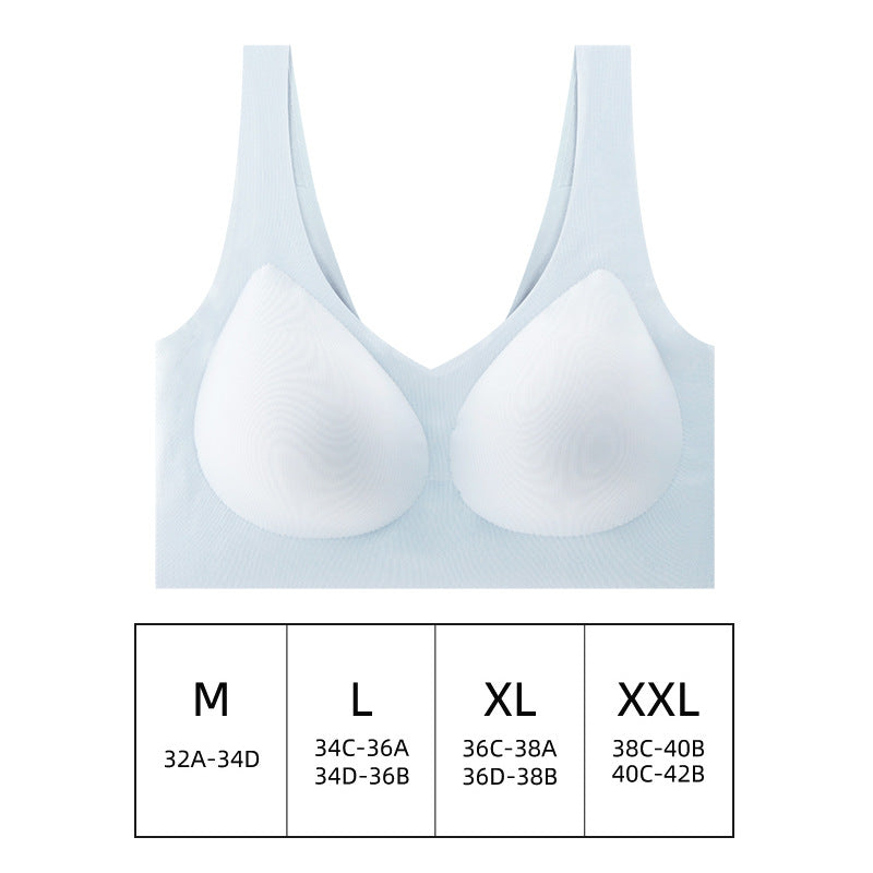 New Sexy Seamless Bra Women's Gathering Bra Anti-Sagging Side Breasts Full Cup Wireless Comfortable Brassiere Wrap