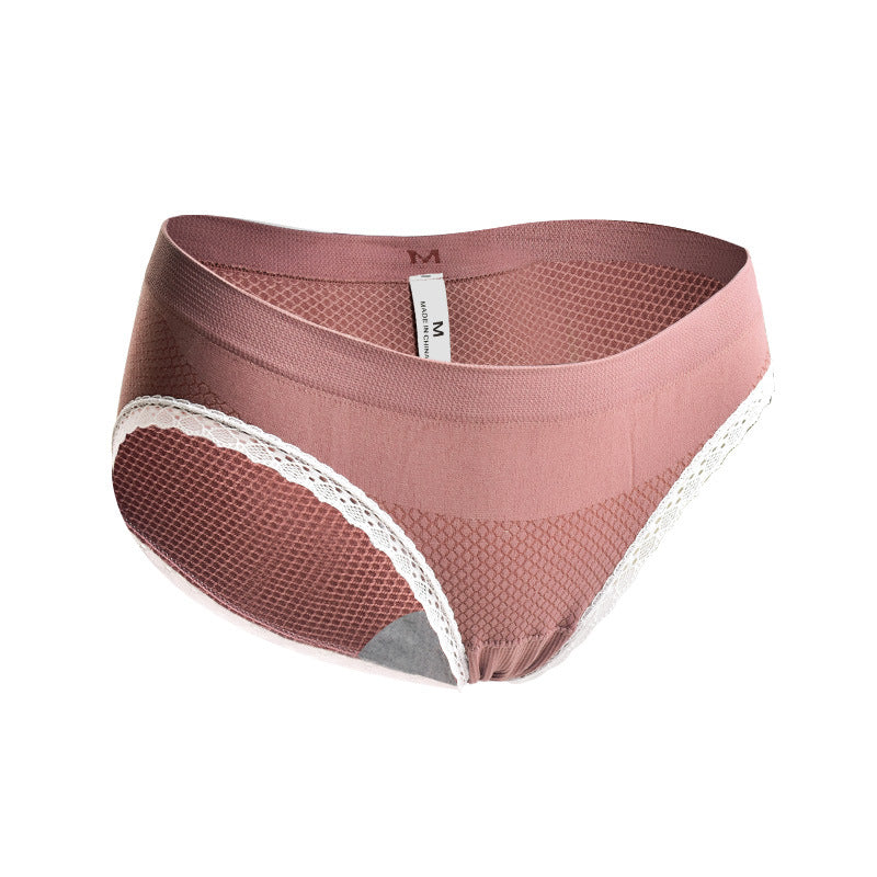 Seamless Low Waist Pregnant Women's Briefs Soft Lace Butt Lift Maternity Panties Comfortable Underwear