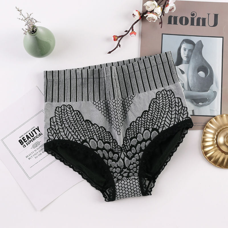 Women's High Waist Seamless Tummy Control Hip Lift Underwear Postnatal Waist Slimming Panties Briefs