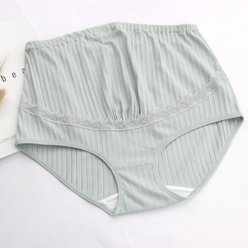 Breathable adjustable high waist pregnancy panties cotton ribbed pregnant briefs over the bump plus size maternity panties