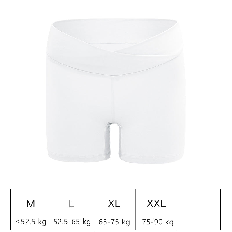 Wholesale Pregnant Women's Safety Boyshort Panty Low Waist Criss-cross Underwear Soft Pregnancy Under Bump Panties