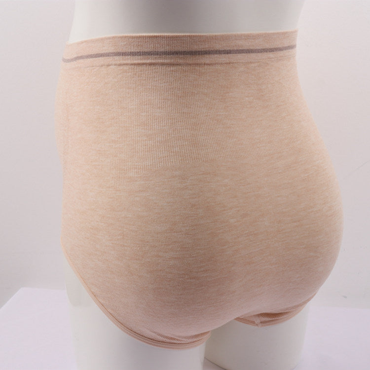 Seamless stretch maternity underwear panties high waist large size pregnant women's briefs breathable cotton pregnancy panties