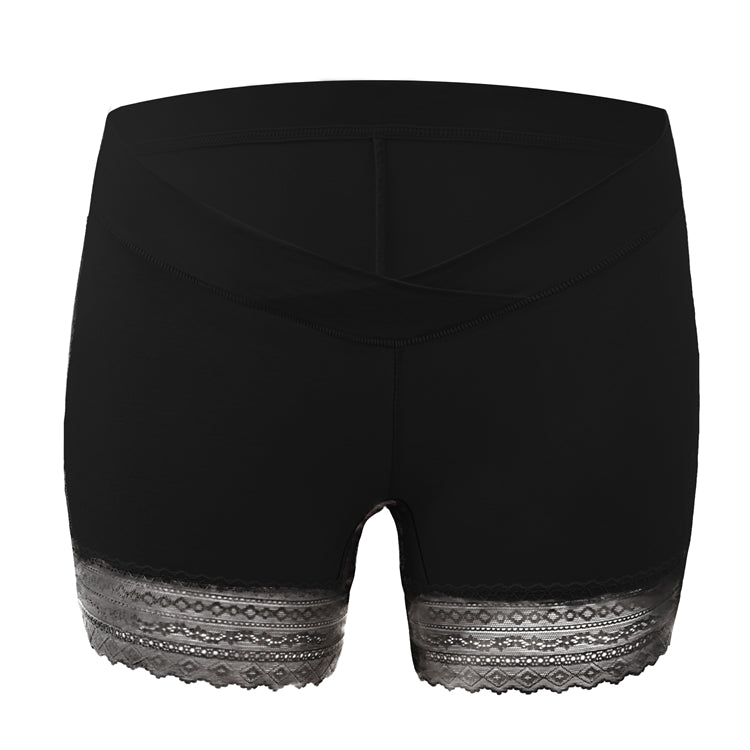 Women's Pregnancy Underwear Low Waist Safety Boyshort Cotton Lace Under Bump Belly Maternity Panties