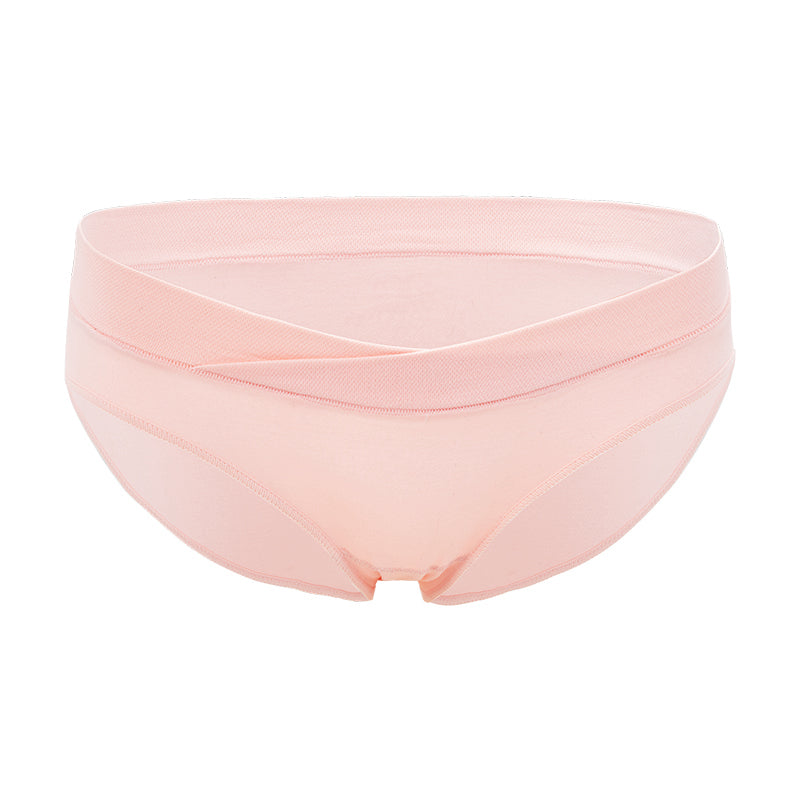 New pregnancy large size underwear postpartum low waist panties seamless V-shaped criss cross belly support briefs
