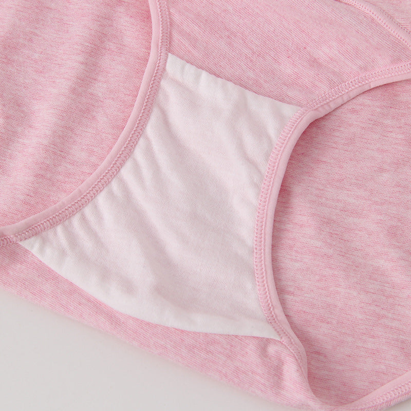 4 Piece Pregnancy Underwear Low Waist Briefs Cute Cartoon Under Bump Cross-Criss Maternity Panties