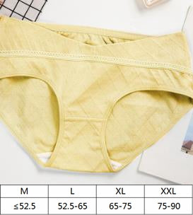 Generic pregnant postpartum women's U shape low waist underwear breathable cotton silk under bump maternity panties