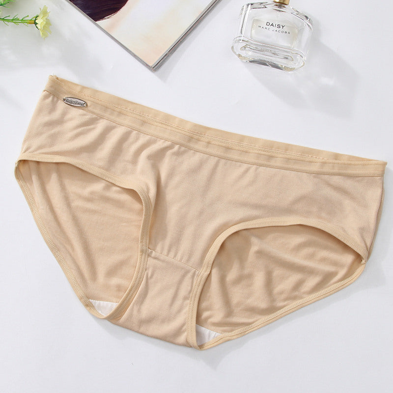 Summer new style modal low waist seamless underwear cotton large size breathable ladies briefs