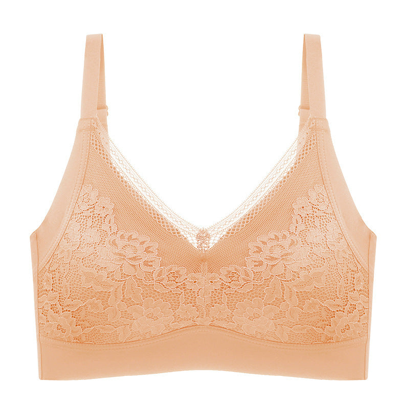 New Hot Latex Bra Adjustable Comfortable Wire-free Lace Underwear Laser Cut Bralette Women