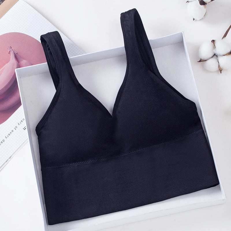 Soft Bralette Removable Padded Yoga Top Camisole Bras Sports Bra Skin-Friendly Lightweight Bra Nylon Spandex Women Crop Tank