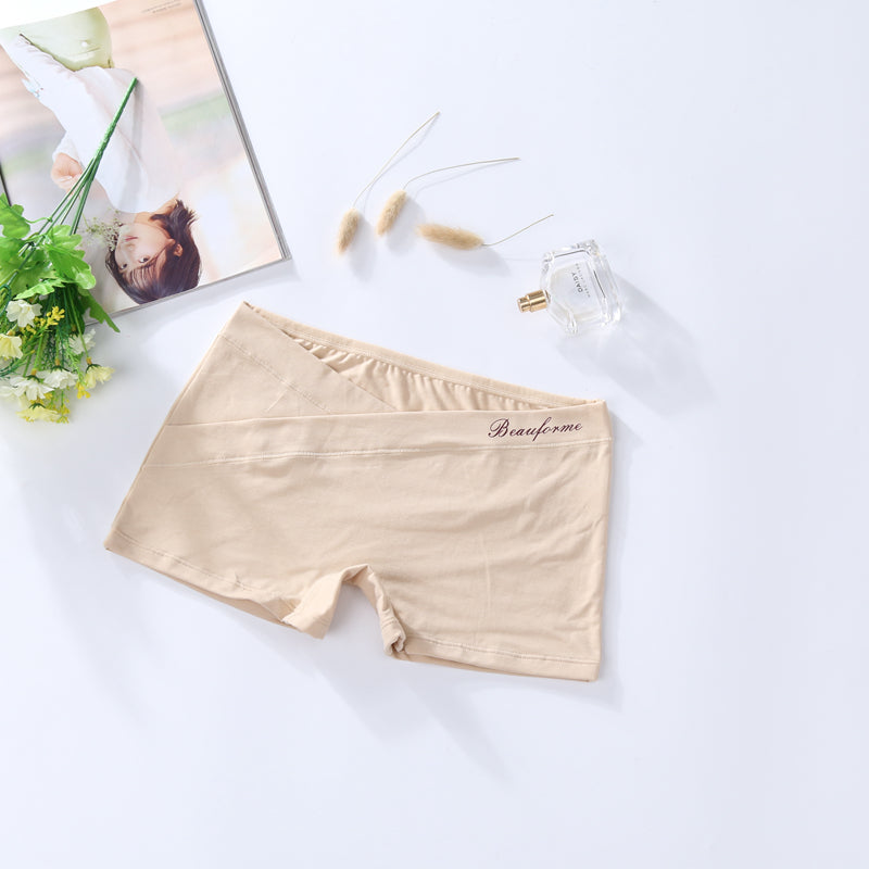 Summer pregnant women's safety pants plus size low waist criss cross underwear cotton pregnancy under bump panties