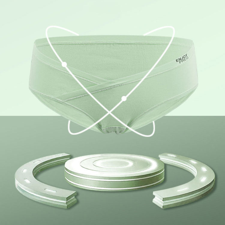 Large size maternity panties combed cotton pregnancy underwear low waist cross-criss breathable pregnancy briefs