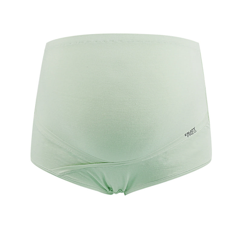 Combed cotton adjustable high waist pregnant women briefs breathable large size belly support maternity panties