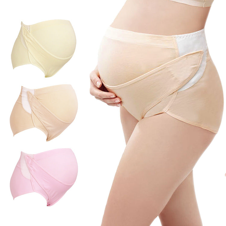 Pregnant Women's Panties High Waist Belly Lift Underwear Adjustable Maternity Underpants Cotton Briefs Ladies
