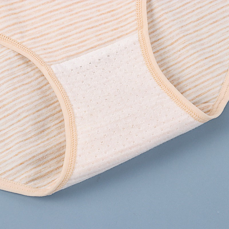 Women Under the Bump Maternity Panties Postpartum Underwear Soft Fabric Bikini Crossover Underpants Striped Pregnancy Panties