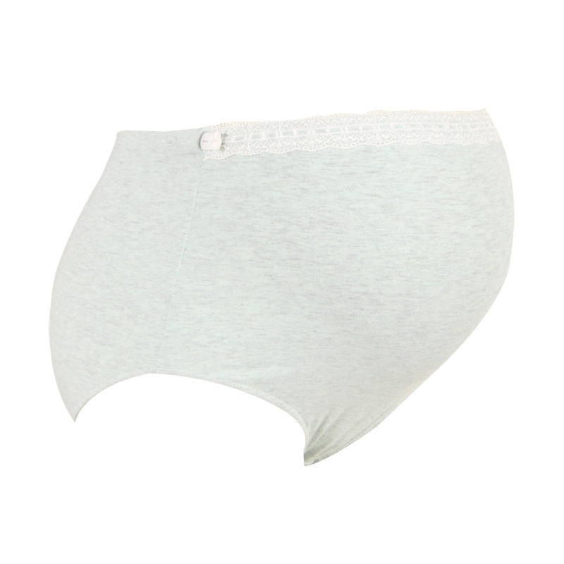 Plus Size Adjustable High Waist Pregnancy Panties Cotton Lace Pregnant Briefs Over the Bump Breathable Maternity Panties