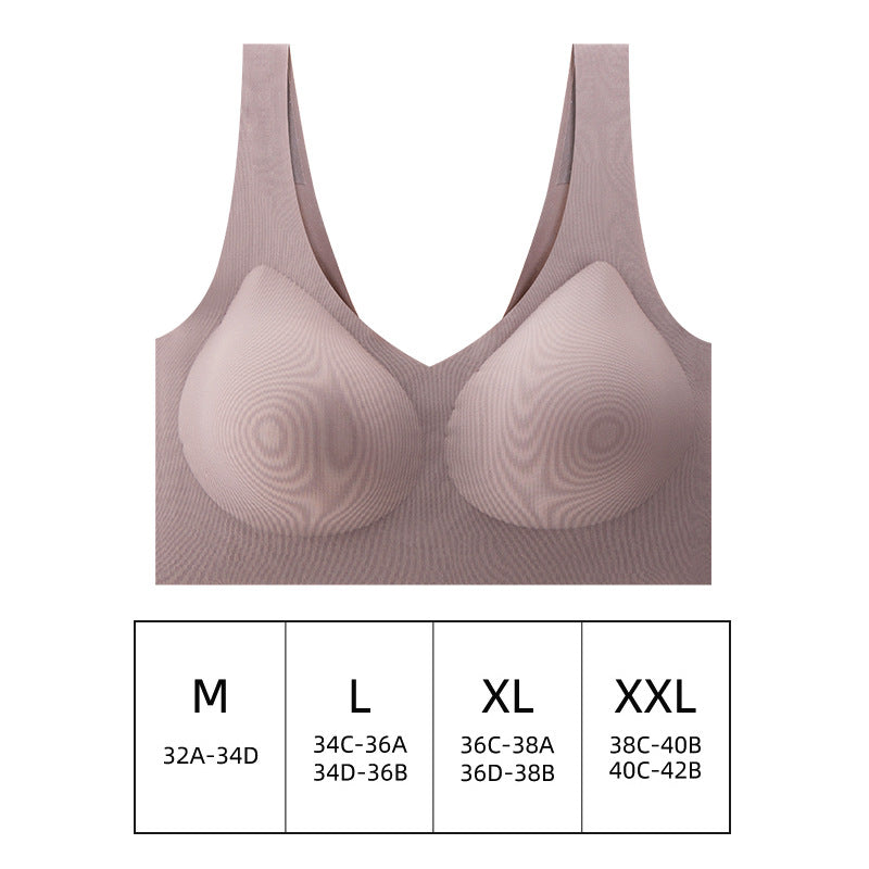 New Sexy Seamless Bra Women's Gathering Bra Anti-Sagging Side Breasts Full Cup Wireless Comfortable Brassiere Wrap