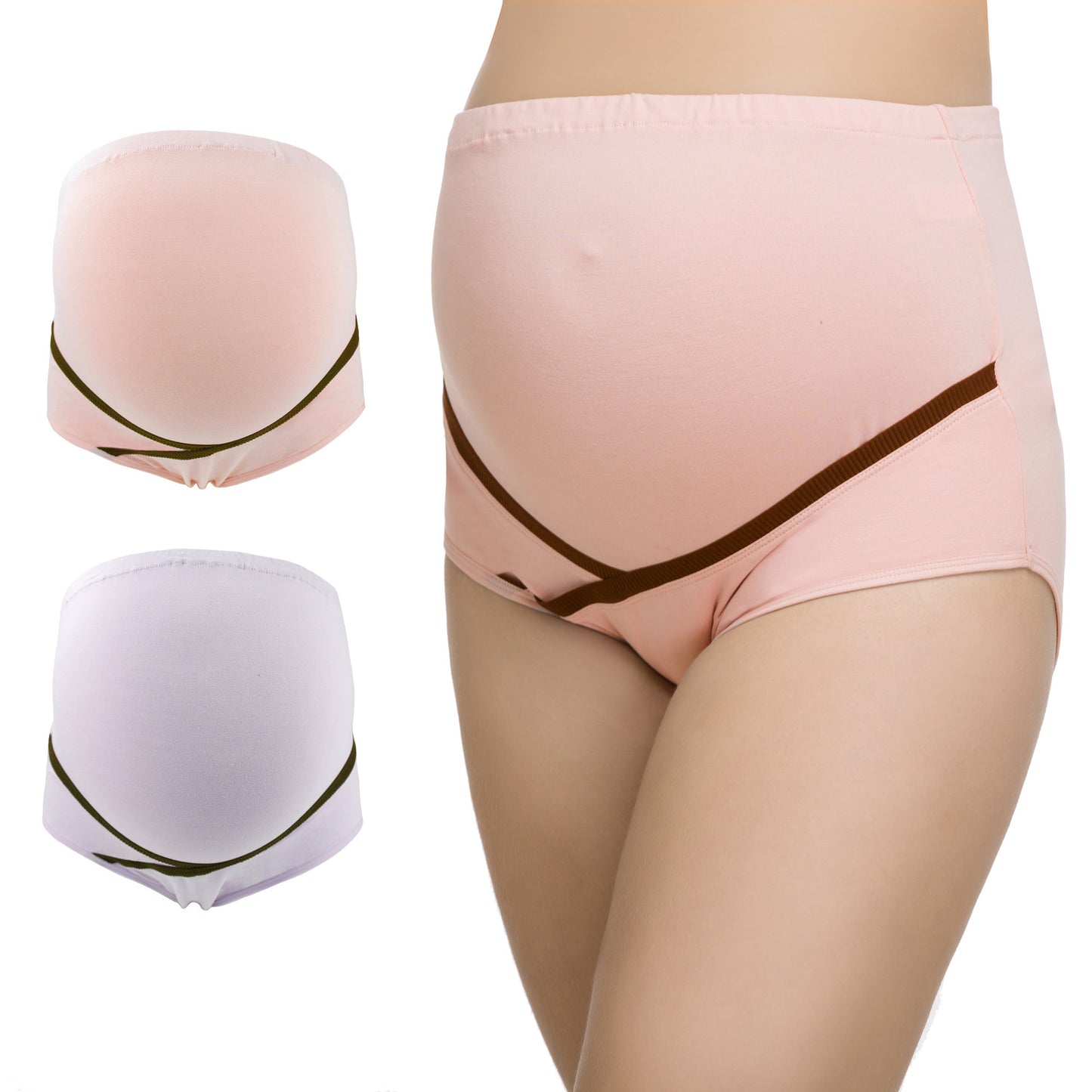 Breathable Plus Size Maternity Underwear Adjustable High Waist Over Bump Belly Lift Pregnant Women's Panties Wholesale