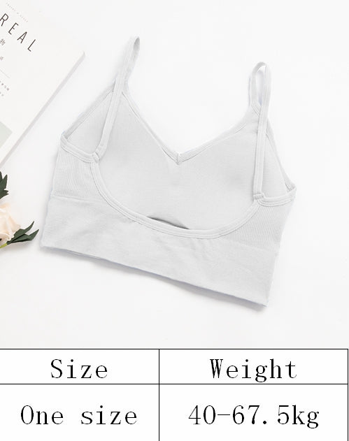 U back Removable padded chest sports Tube Top Wrapped Chest Girl Lady Vest Sexy Seamless Sport Bra