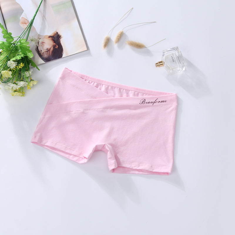 Summer pregnant women's safety pants plus size low waist criss cross underwear cotton pregnancy under bump panties