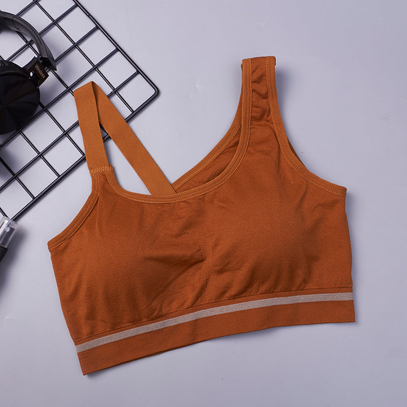 New design high impact back cross straps sexy strappy back sports bra