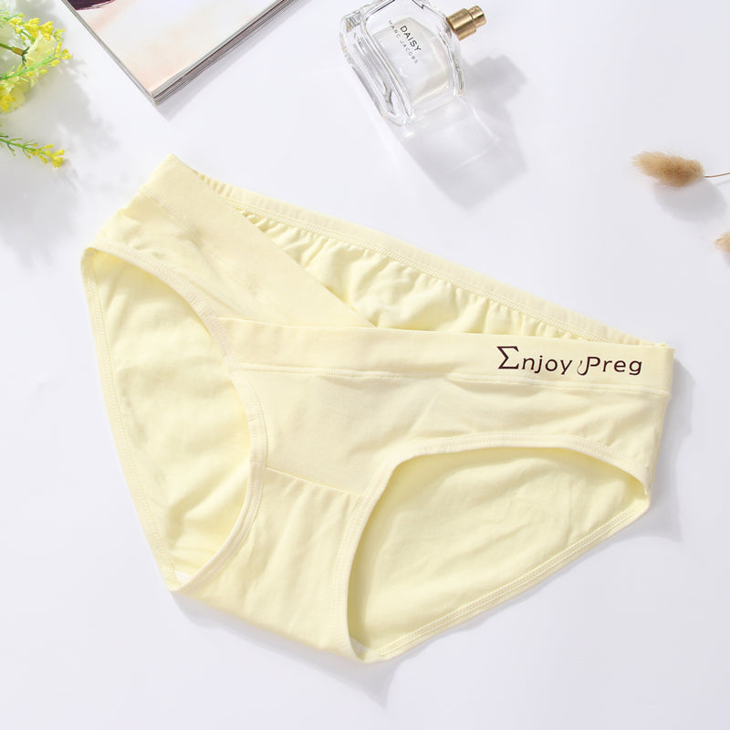 Low Waist CROSS-CRISS Cotton Women Pregnancy Panties Under The Bump Postpartum Briefs Maternity Underwear