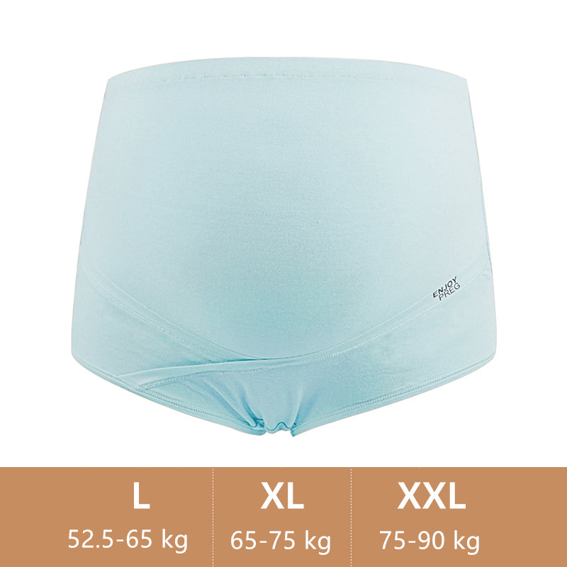 Combed cotton adjustable high waist pregnant women briefs breathable large size belly support maternity panties