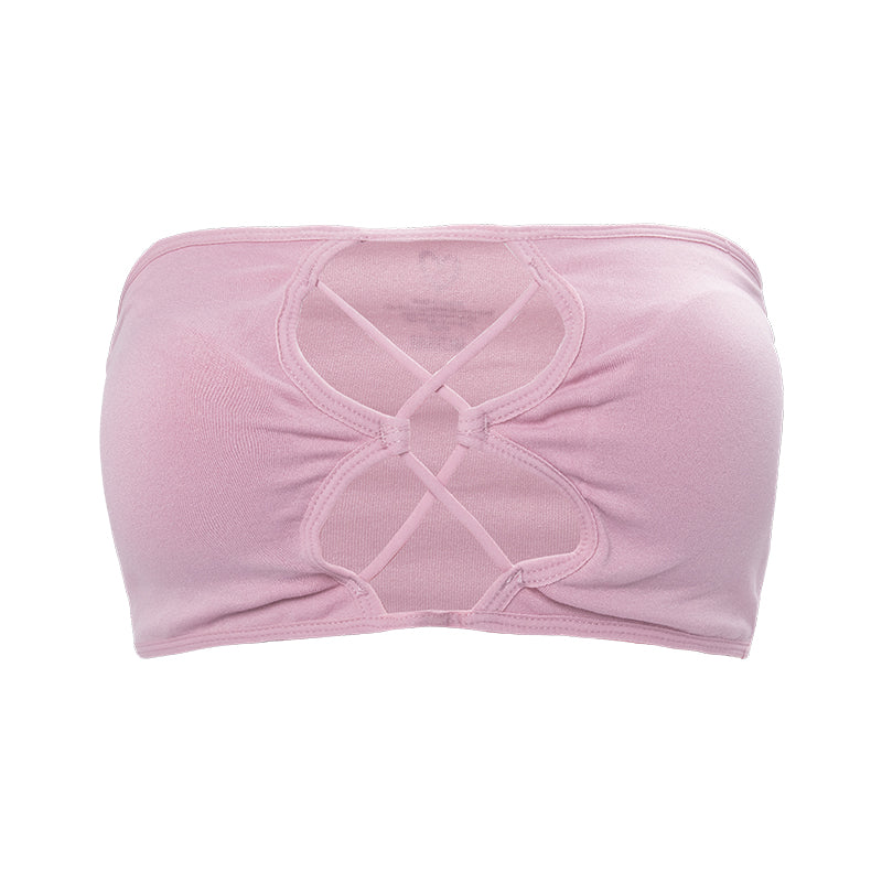 Customize Strapless Bandeau Underwear Short Female Lingerie Sexy Hollow Out Female Tube Top Bra