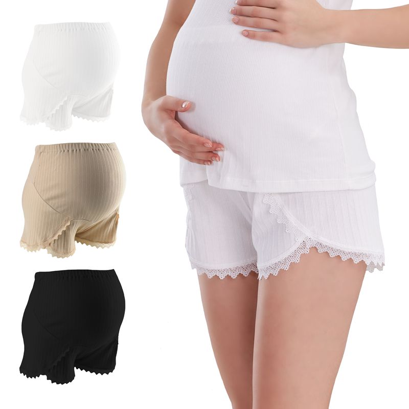 High waist maternity underpants large size lace safety pants adjustable cotton maternity panties for pregnant women