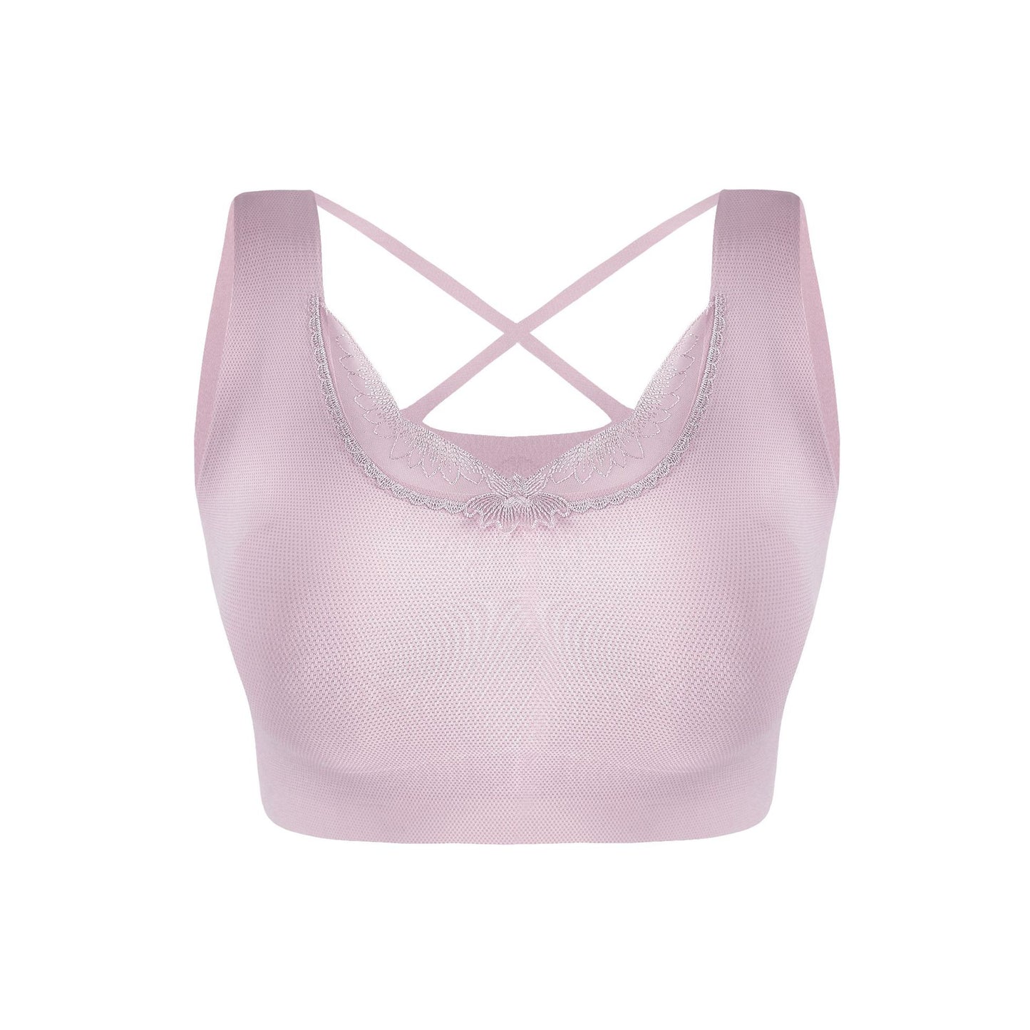 Hot Sexy Comfortable Laser Cutting Bra Wireless Yoga Sleep Removable Pad Bra For Women Summer Lace Intimates