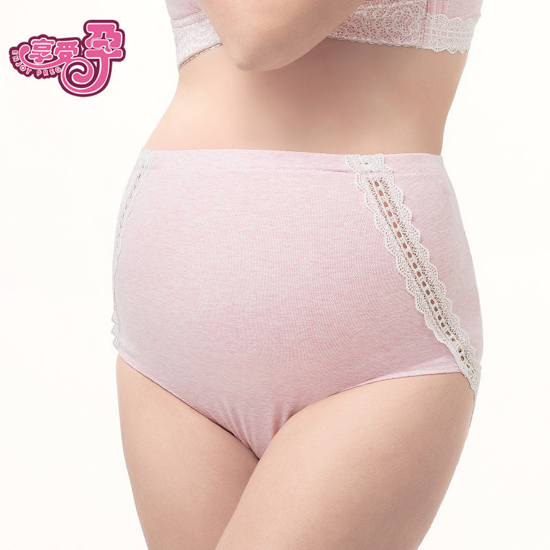 New Fashion Adjustable High Waist Pregnancy Panties Cotton Lace Pregnant Briefs Over the Bump Breathable Maternity Panties